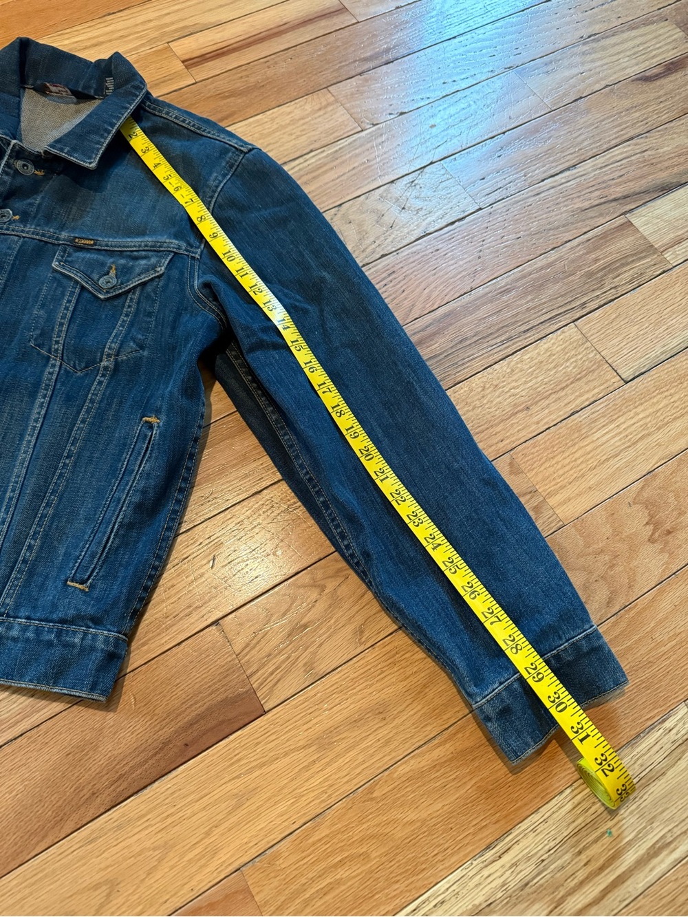 VTG Polo Jeans Company Ralph Lauren Trucker Jacket Dark Wash Denim Men’s Size S - Picture 13 of 16
